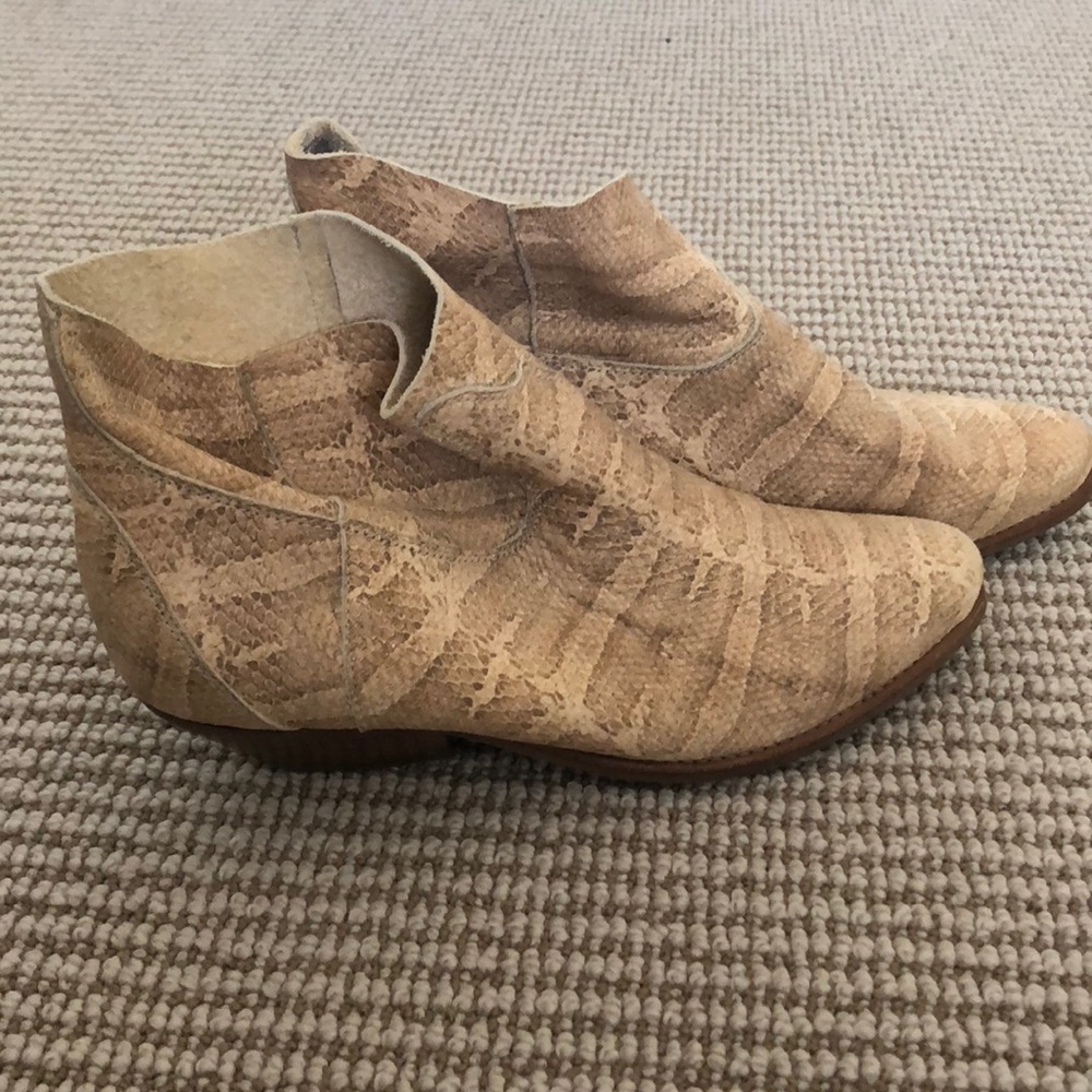 Surface to Air snakeskin pattern leather booties
